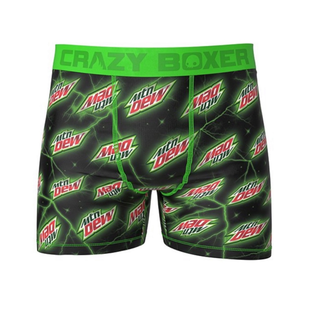 🆕 CRAZY BOXER • Mountain Dew Boxer Briefs